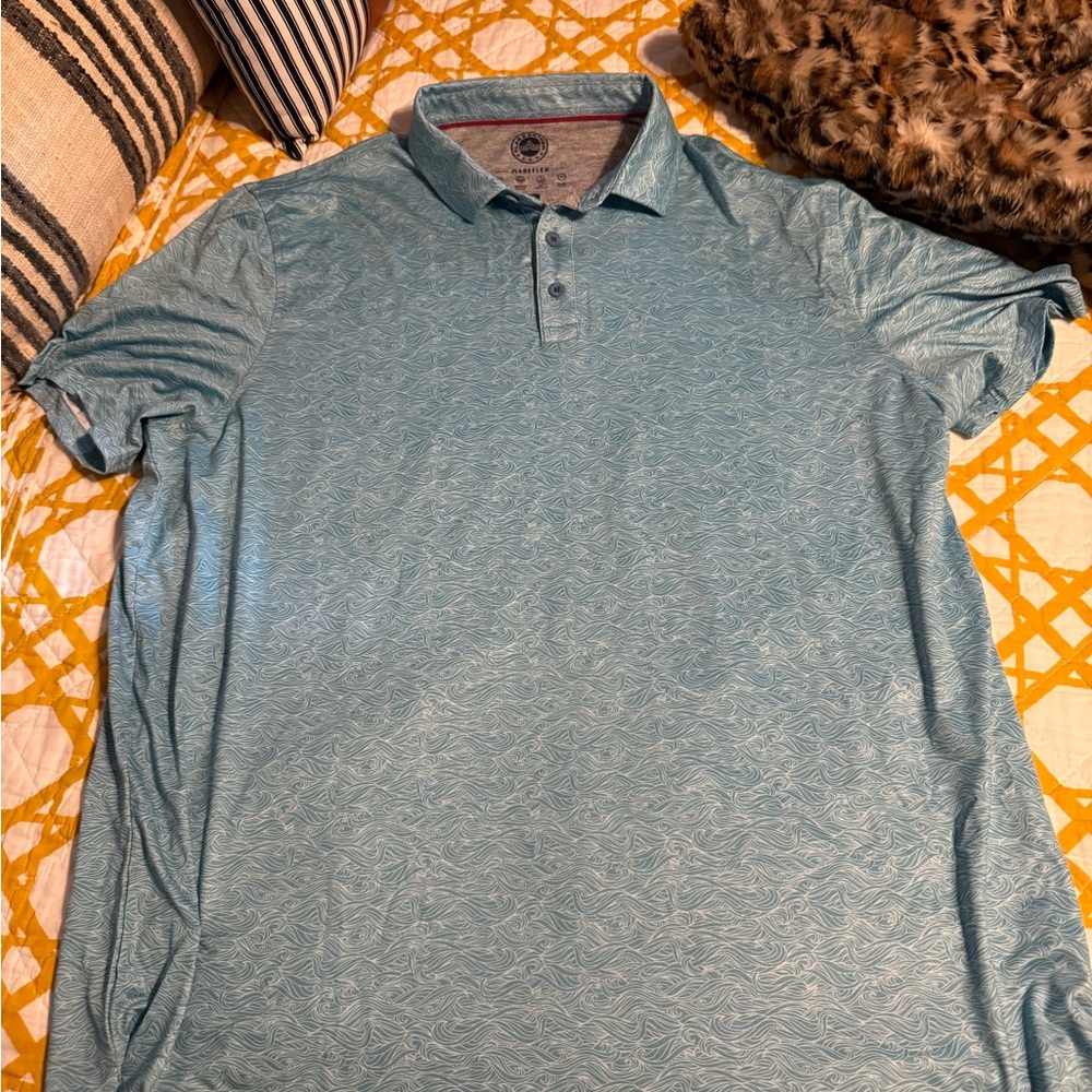 Flag and Anthem Men's Light Blue Polo Shirt